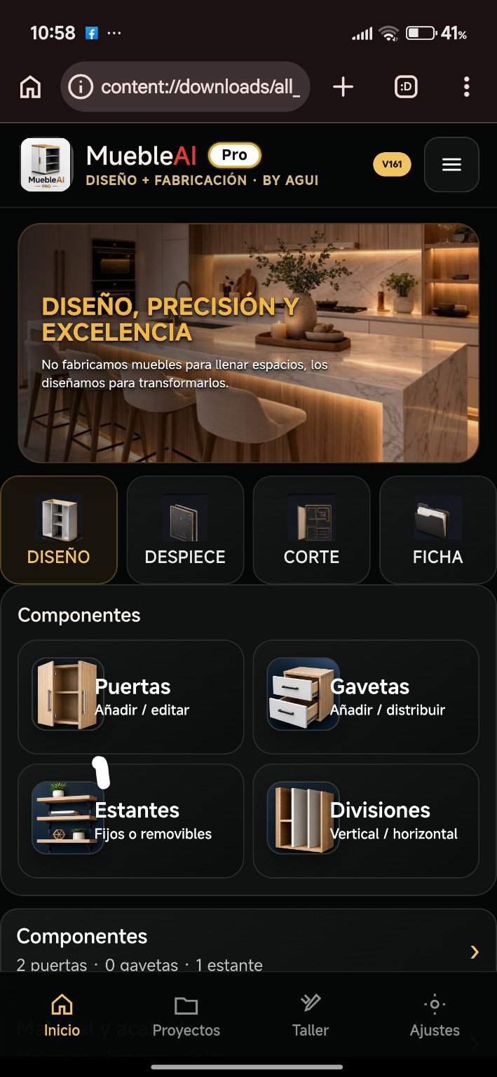 Captura real de MuebleAI Pro